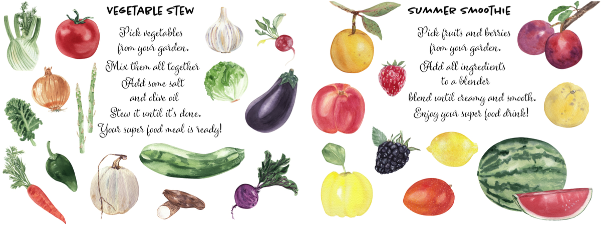 Super vegetables and fruits by Ludmila Kopecka