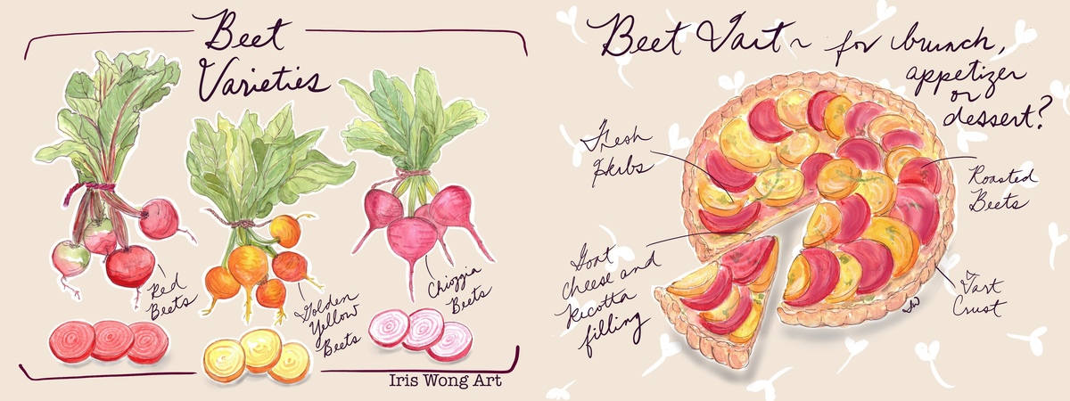 Beet Tart by Iris Wong (iriswongart)