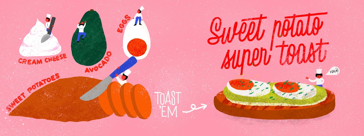Sweet potato super toast by Lucia Calfapietra