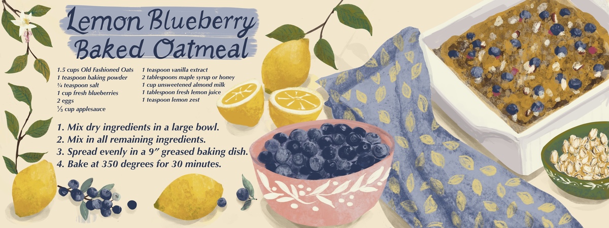 Lemon Blueberry Baked Oatmeal by Heather Powers