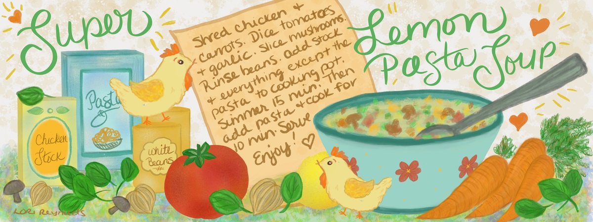 Super Lemon Pasta Soup by Lori Reynolds