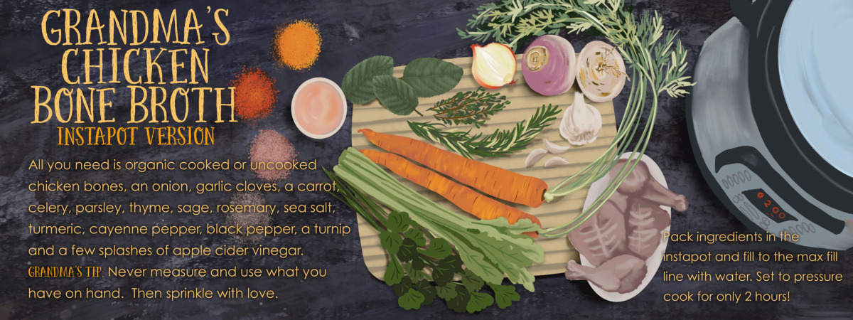 Grandma's Bone Broth Instapot version by Karen Ciocca