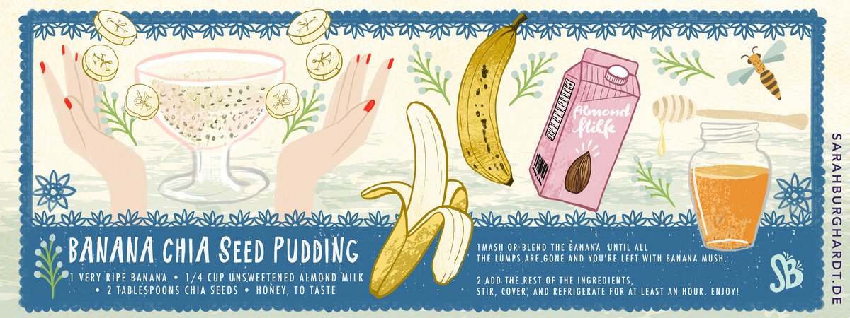 Banana Chia Seed Pudding by Sarah Burghardt