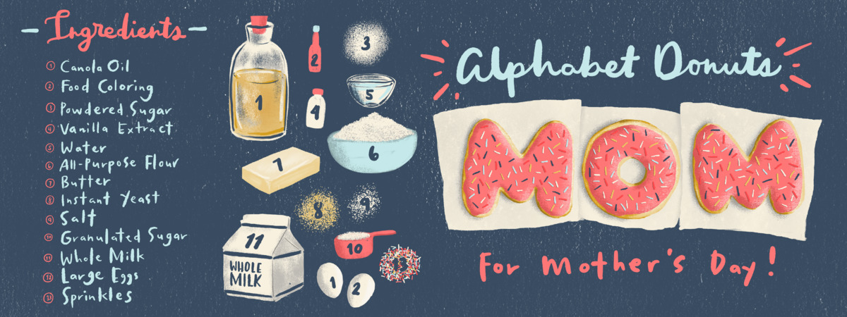 Alphabet Donuts for Mother's Day by Kat Santos-Yutani