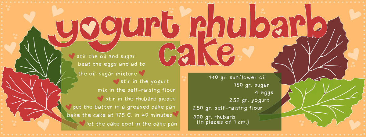 Yogurt rhubarb cake by Trudy Voos