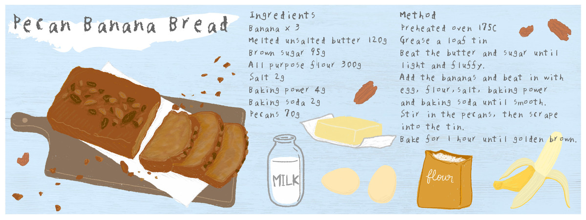 Pecan Banana Bread by Cherub Chan