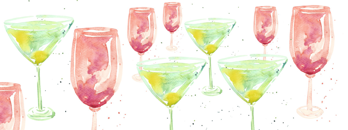 Key Lime Martini And Watermelon Prosecco by jesa behe