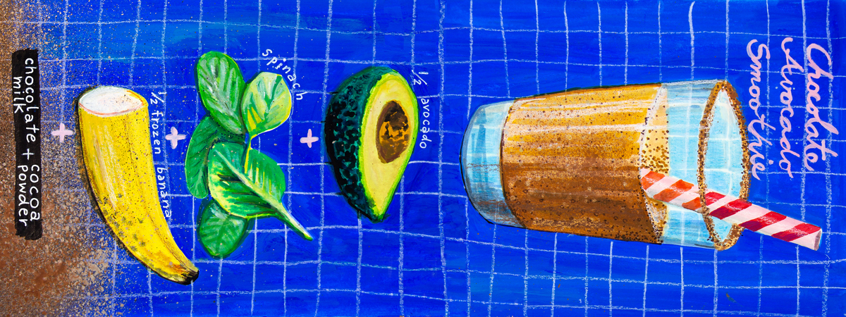 5-ingredient chocolate avocado smoothie by Taya T. Haught