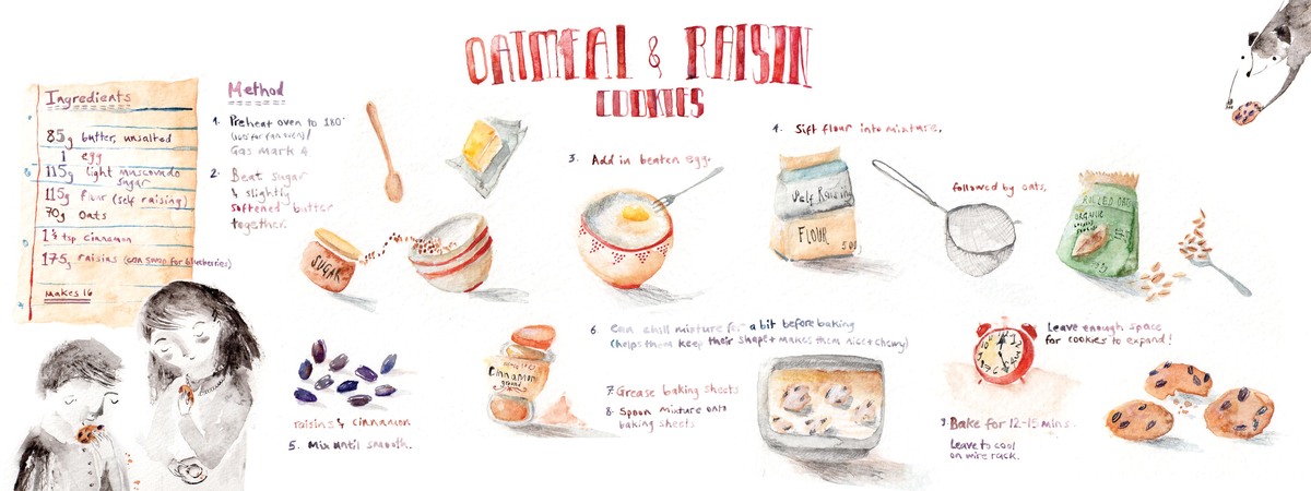 Oatmeal and Raisin Cookies by Lucy Eldridge