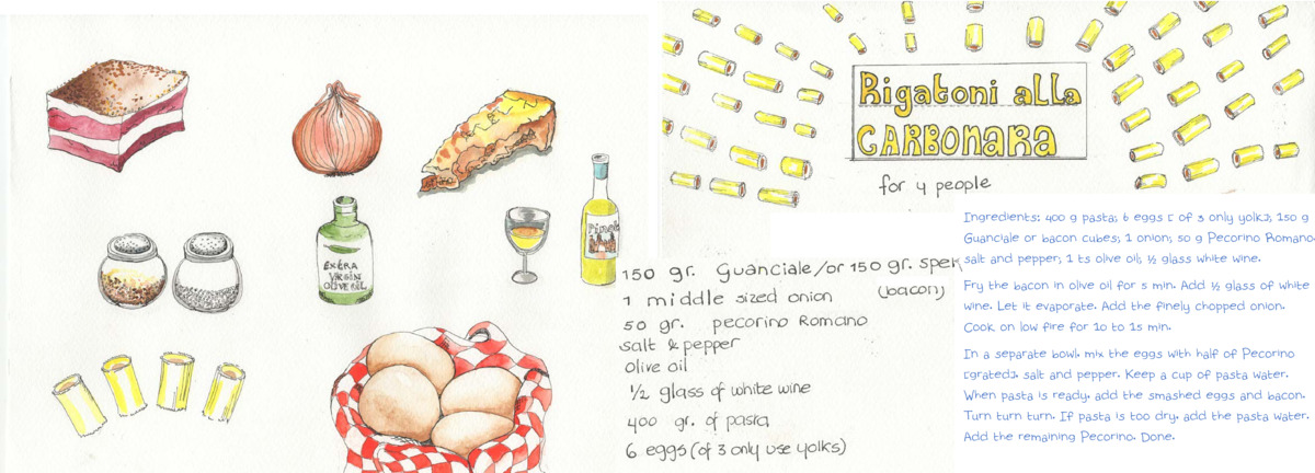 Rigatoni alla Carbonara by Dorine van der Vloodt
