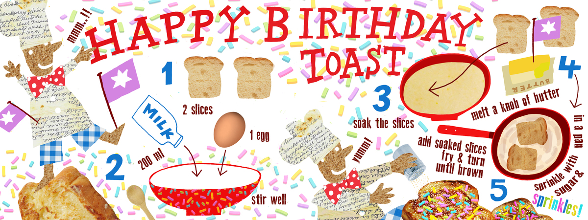 Happy Birthday Toast by Jeannie Cameron