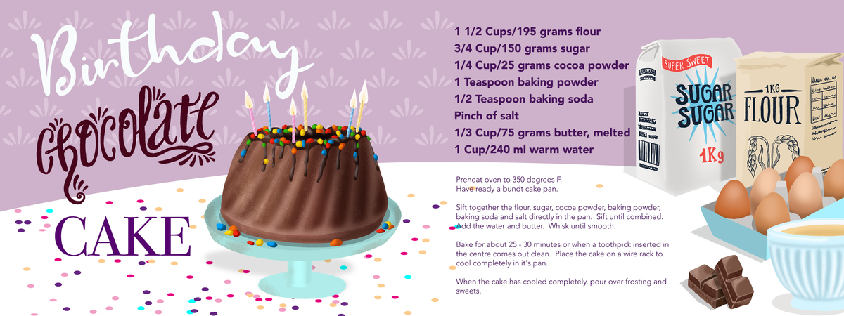 Chocolate Birthday Cake by Sarah Burghardt