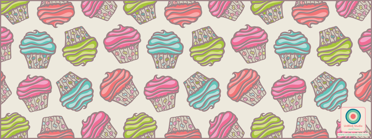 BIRTHDAY BASH Submission: "CUPCAKE DREAMS" Repeat Pattern from UnBlink Studio by Jackie Tahara by UnBlink Studio by Jackie Tahara