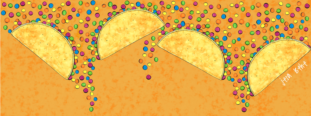 Sugar Confetti Tacos by jesa behe