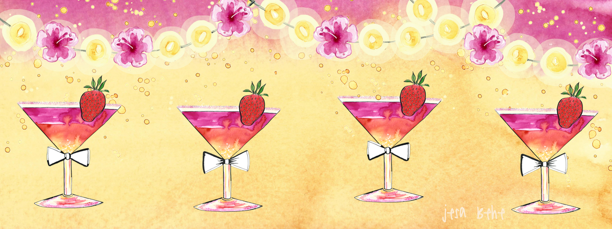 Strawberry Sunset Cocktails by jesa behe