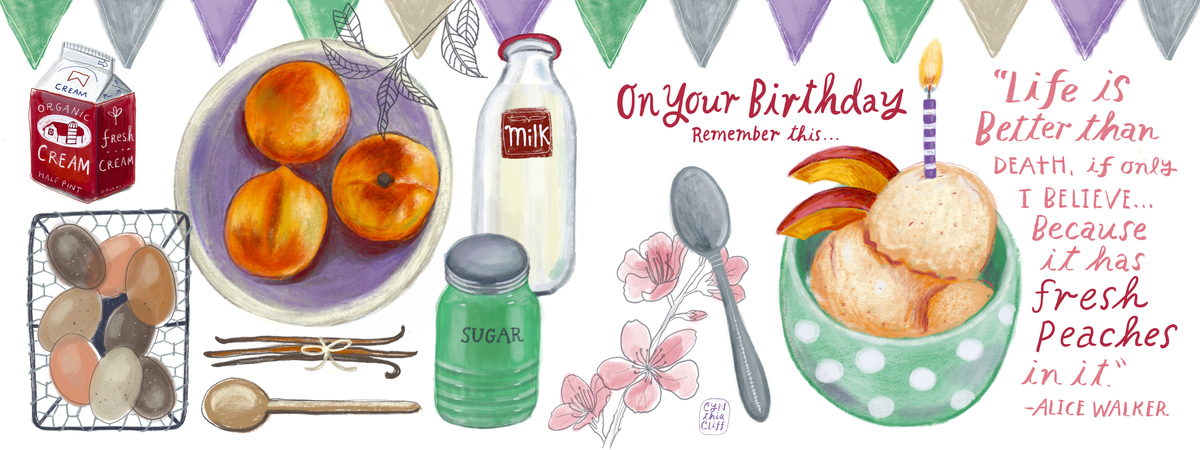Life is Better with Peaches Birthday Wish by Cynthia Cliff
