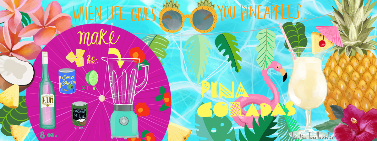 Pina Colada Pool Party by Katia Bulbenko