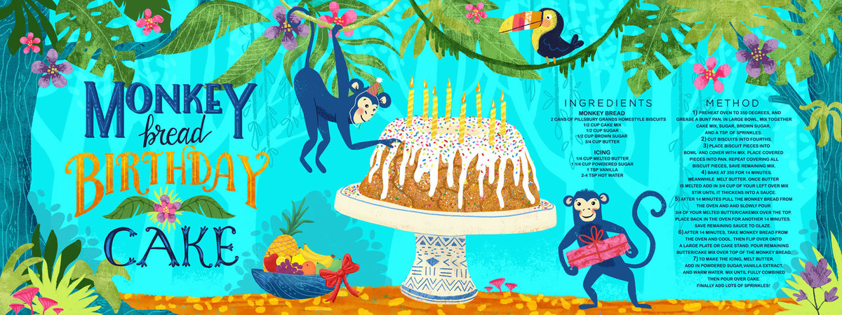 Monkey Bread Birthday Cake by Marie Hermansson