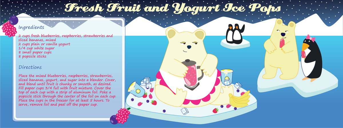 Fresh Fruit and Yogurt Ice Pops by Or Livneh