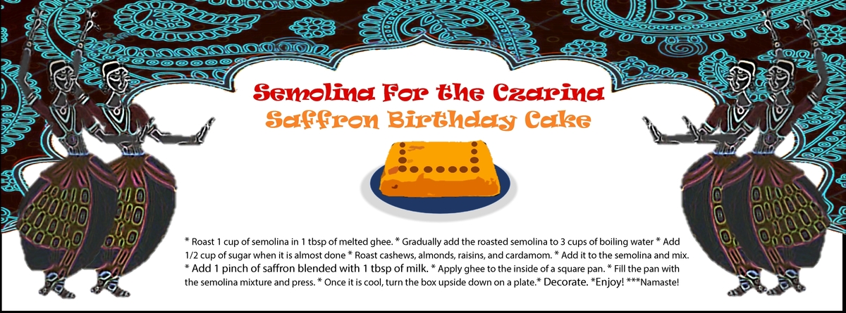 Kesari Cake (Semolina for the Czarina) by Geeta Sadashivan