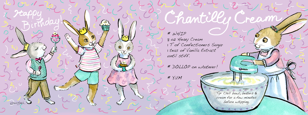 Birthday Bash Bunnies - Chantilly Cream by Diana Delosh