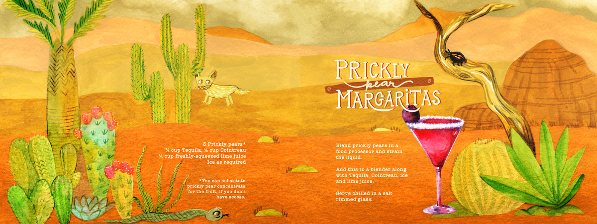 Prickly Pear Margaritas by Shruti Prabhu
