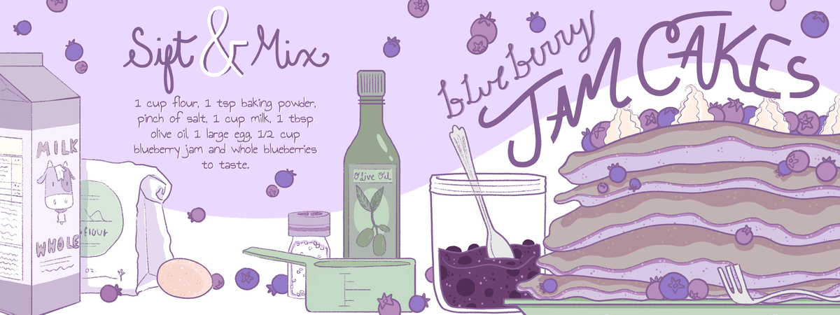 Blueberry Jam Cakes by Danielle Hill