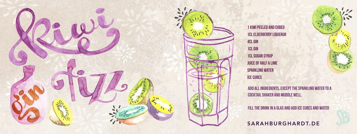 Kiwi Gin Fizz by Sarah Burghardt