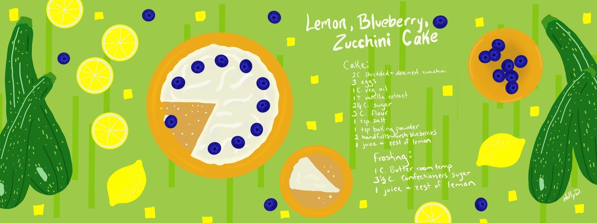 Lemon, blueberry, zucchini cake by Holly D.