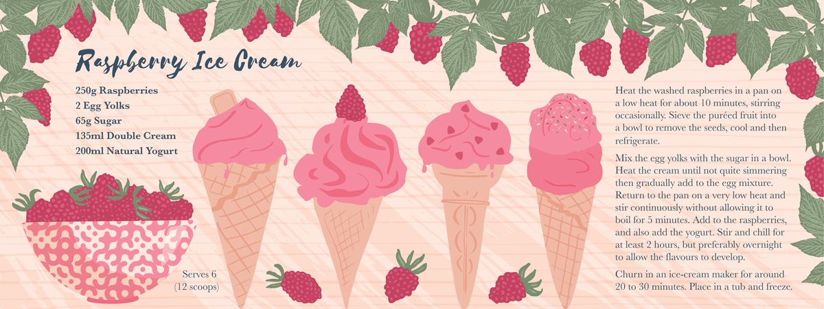 Raspberry Ice Cream by Sue Gibbins