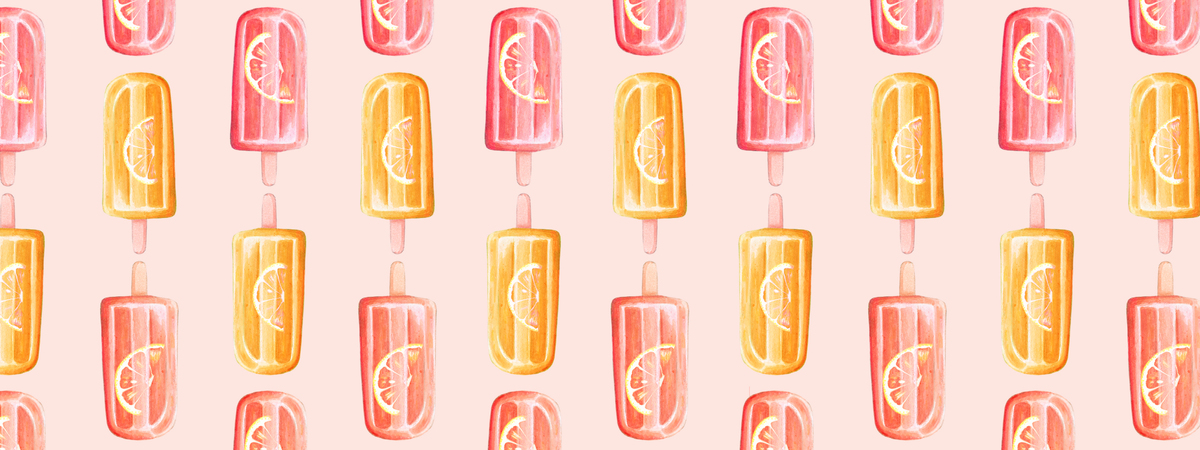 Orange popsicles by Pascale Clisson