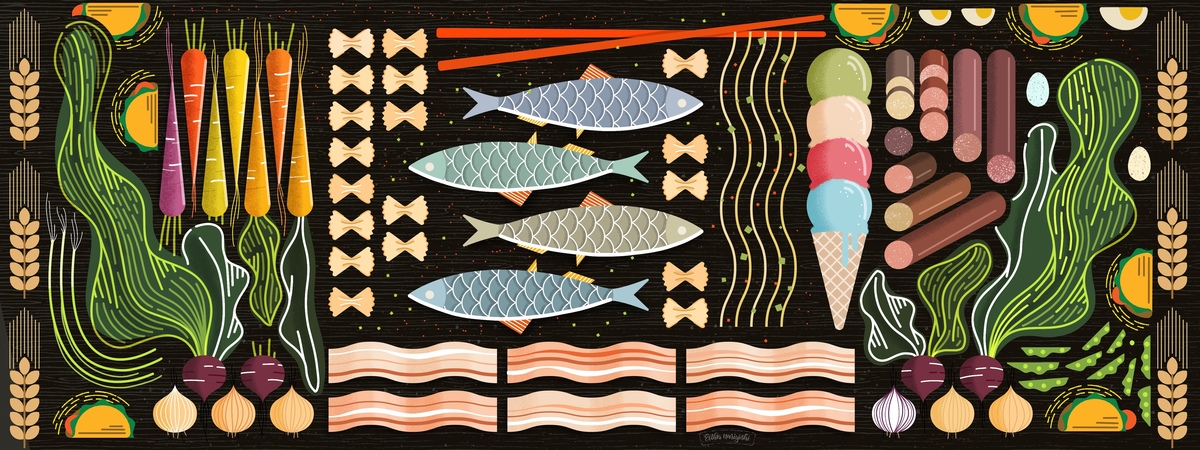 Roots, meats and everything elz. by Esther Nariyoshi