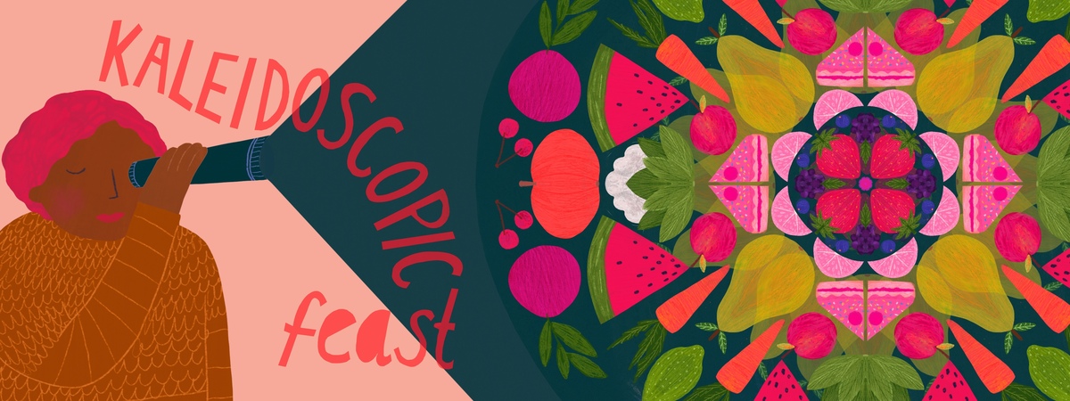 Kaleidoscopic Feast by Christine Cuddihy Illustration