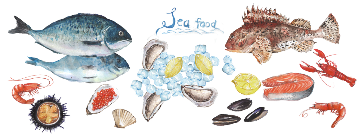 seafood by Katerina Rybalka