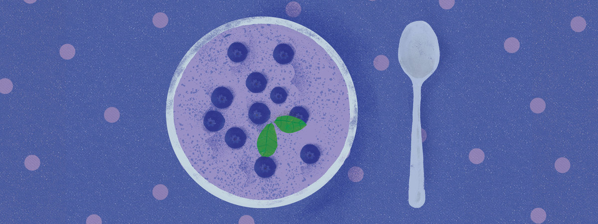 blueberry mousse by Lucia Calfapietra