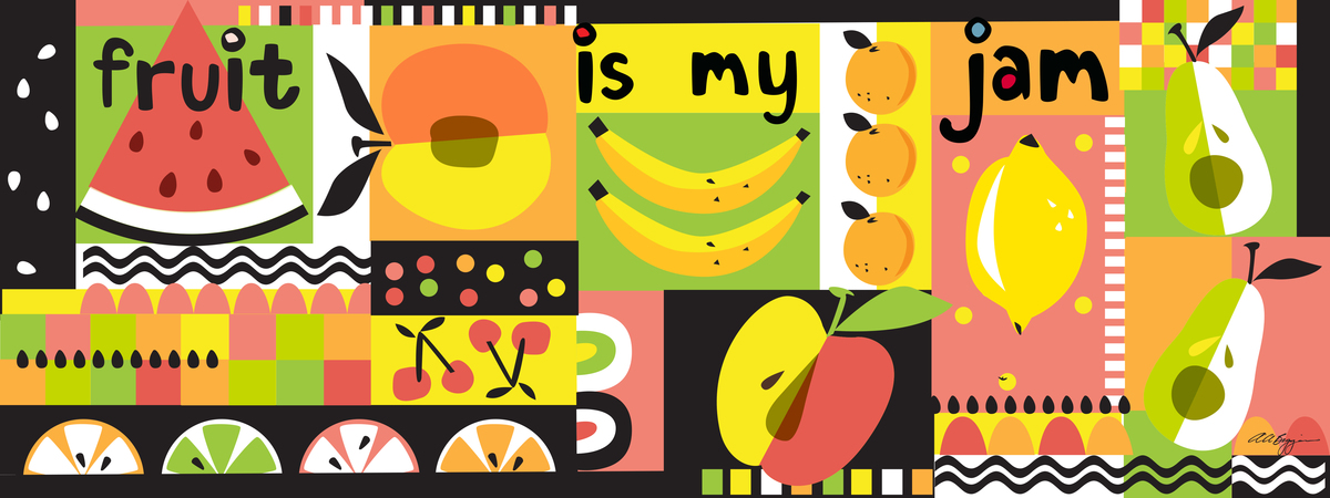 FOOD GEOMETRY: Fruit is my Jam by Amy Biggers