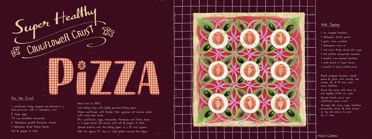 Super Healthy Cauliflower Pizza by Allie Gibson