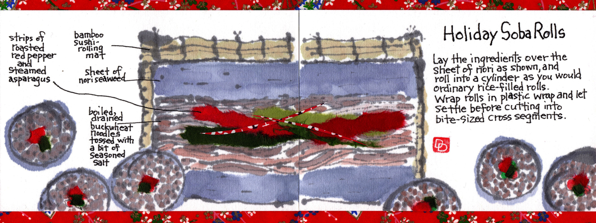 Holiday Soba Rolls by Deborah Davidson