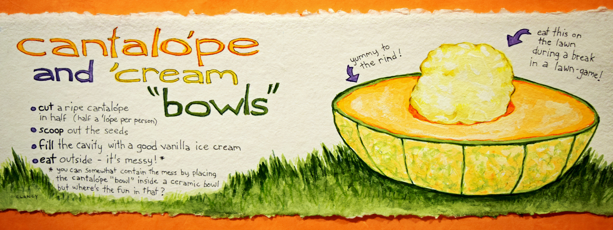 Cantalope and Cream Bowls by Sue Clancy
