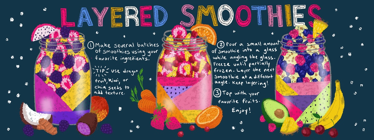 Layered Smoothies by Heather Tubwon