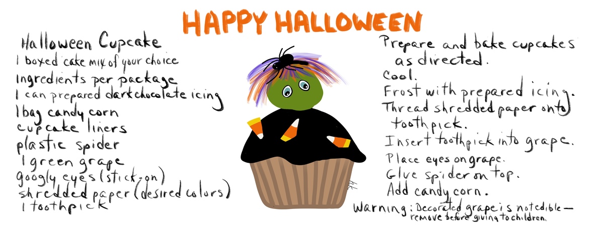 Sweet Green Witch Cupcake by hkOriginals
