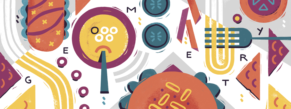 Geometric Menu by Susanna Rumiz