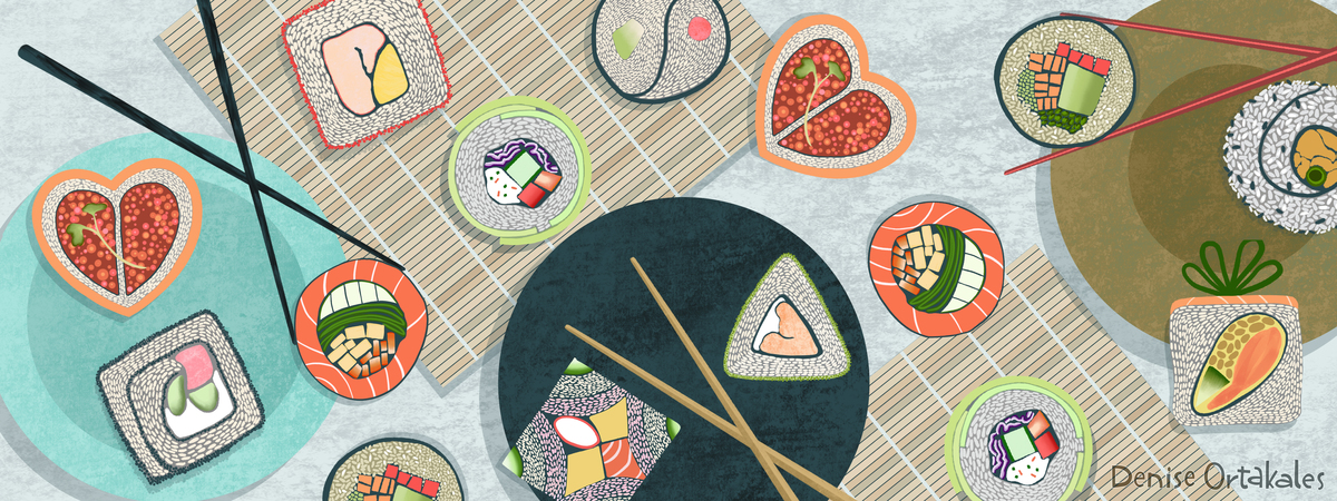 Sushi Geometry by Denise Ortakales