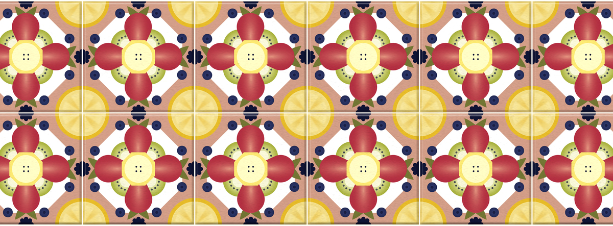 Fruit salad tiles by Giovanna Ferraris