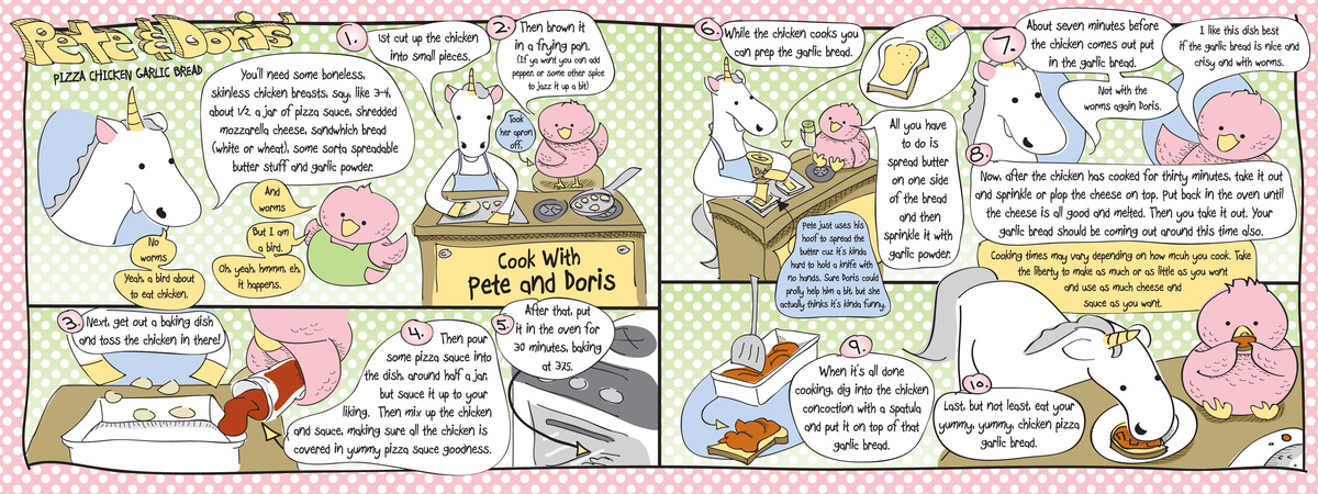 Pete and Doris' Pizza Chicken Garlic Bread by Melissa Liban