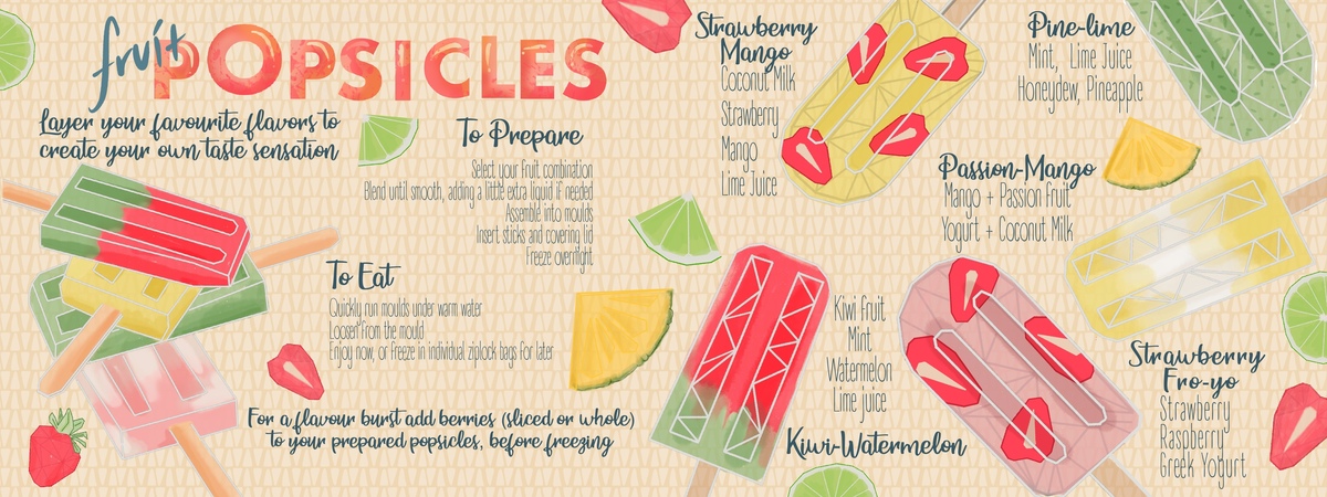 Fruit popsicles by Mandy Thompson