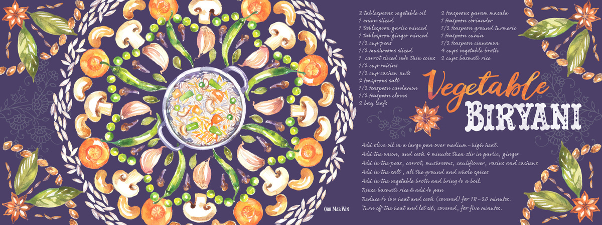 Vegetable Biryani by Ohn Mar Win