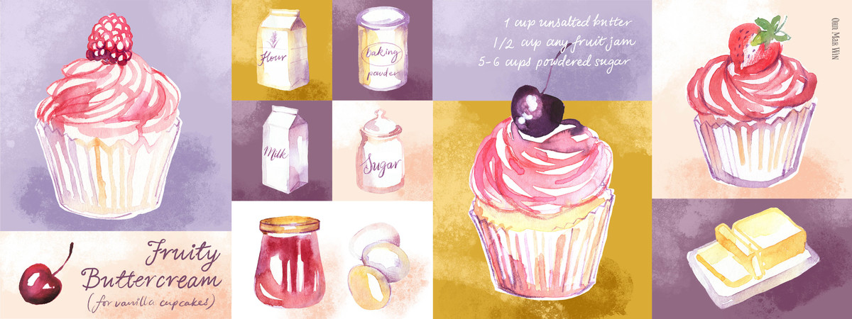 Fruity Buttercream (made with jam) by Ohn Mar Win