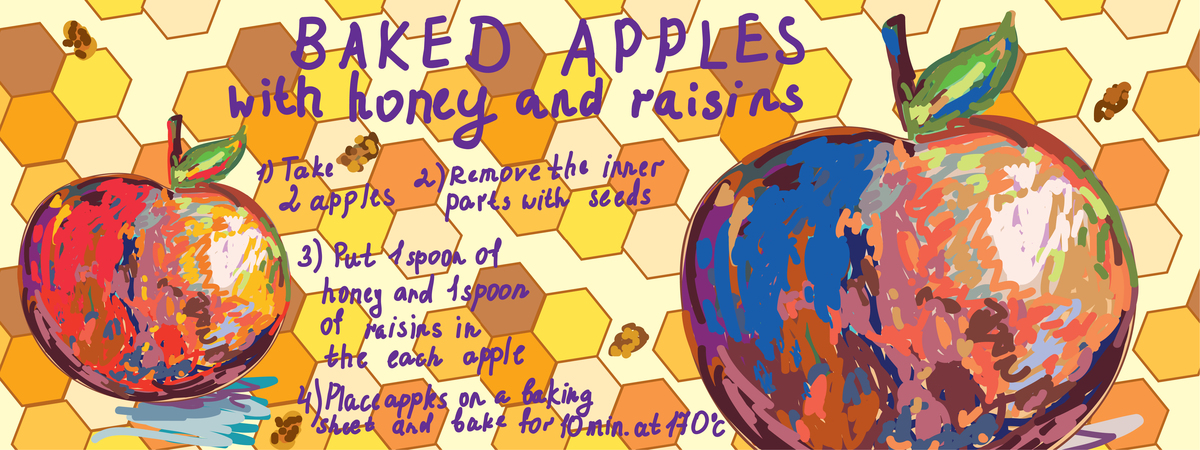 Baked Apples with Honey and Raisins by Tetyana Snezhyk