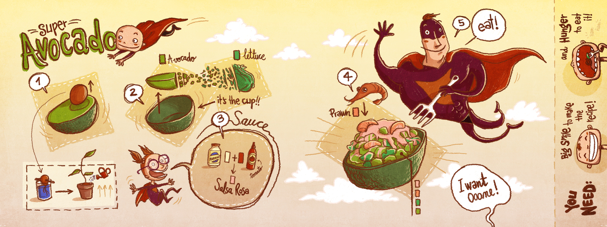 Super Avocado! by Cristina Bueno Aguacate